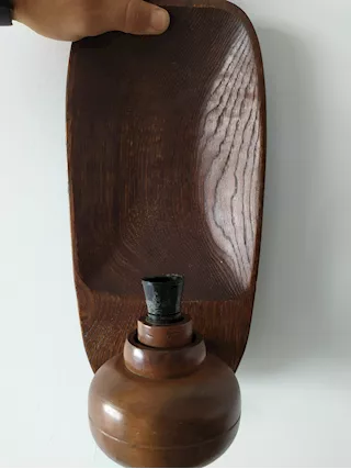 Lampadario in legno intagliato