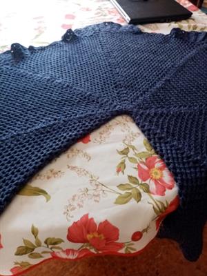 Mantella blu in lana