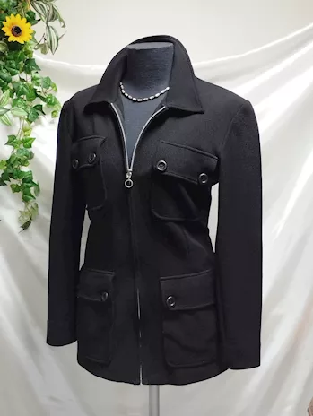 Blazer Giacca donna nera stile militare