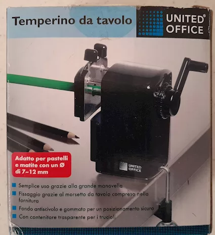 Temperamatite temperino manuale elicoidale da tavolo