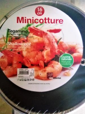 Tegamini nuovi acciaio inox