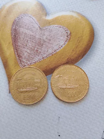 Moneta - Due monete di 200 lire dell'Arsenale