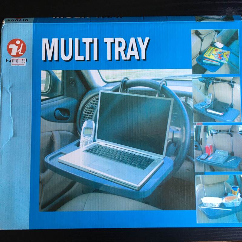 Multitray-tavola in plastica agganciabile a sedile per uso v