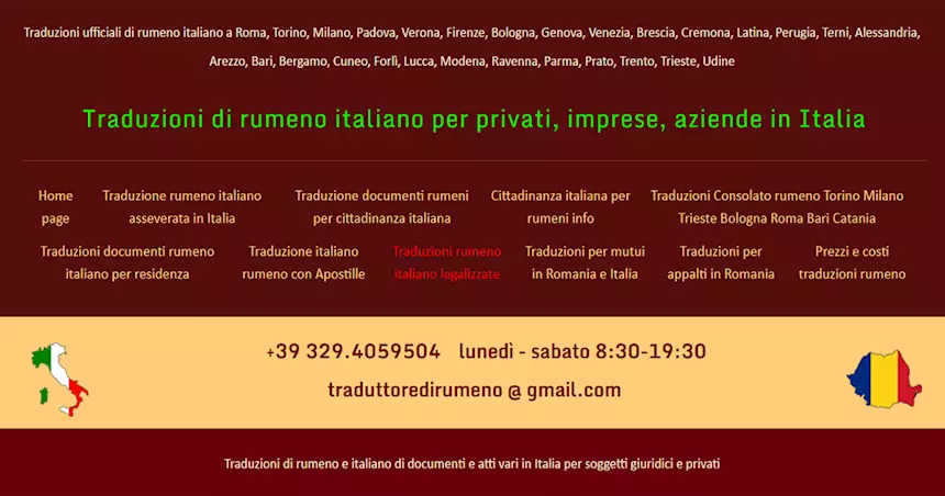 Traduzioni ufficiali di rumeno italiano
