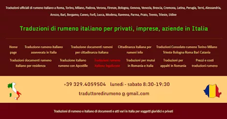 Traduzioni ufficiali di rumeno italiano