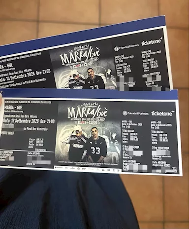 Due biglietti Marra Guè ippodromo san siro