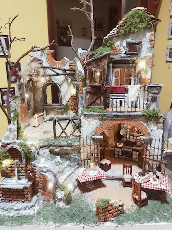 Come da foto presepe artigianale completo