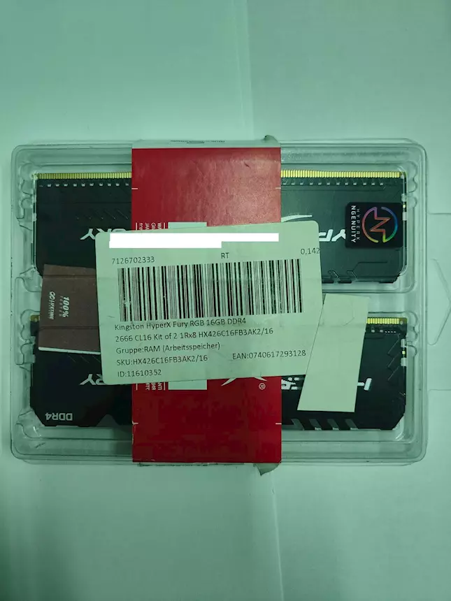 RAM nuova Kingston HyperX Fury 16 GB DDR4 (2x8GB)