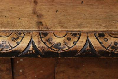 Scrivania in legno lavorato con doppio cassetto - Foto 3