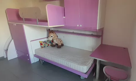 Cameretta a ponte a soppalco a doppio letto completa