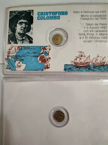 Tessera monetina oro 8 carati celebrativa