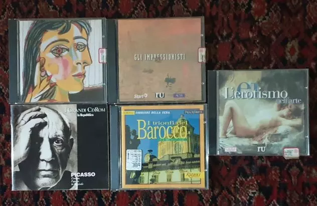 Lotto 4 CD arte Picasso Impressionisti Barocco Erotismo arte