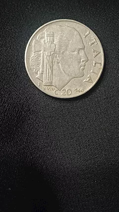 Moneta 20 cent.1940 Vitt.Eman. Euro 5.000 tel. 3384356571