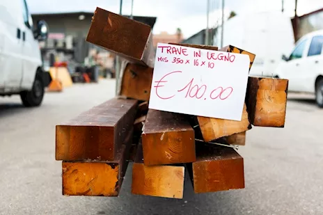 Travi in Legno 350x16x10 cm - 24288