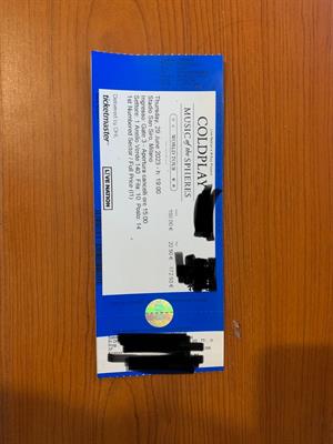 BIGLIETTO COLDPLAY
