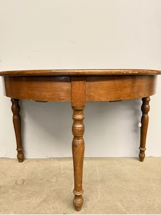 Antica console mezzaluna in castagno
