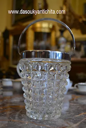 Secchiello del ghiaccio vintage anni 60 in cristallo