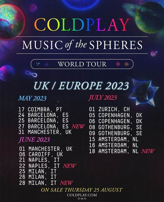 Biglietto Coldplay
