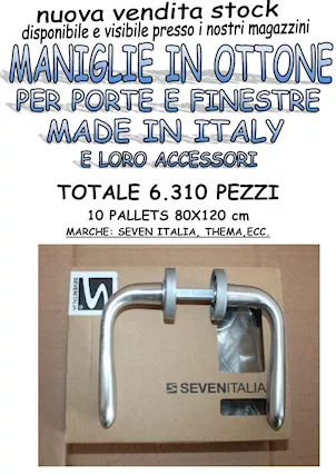 Stock maniglie in ottone, serrature, lucchetti 6310 pezzi