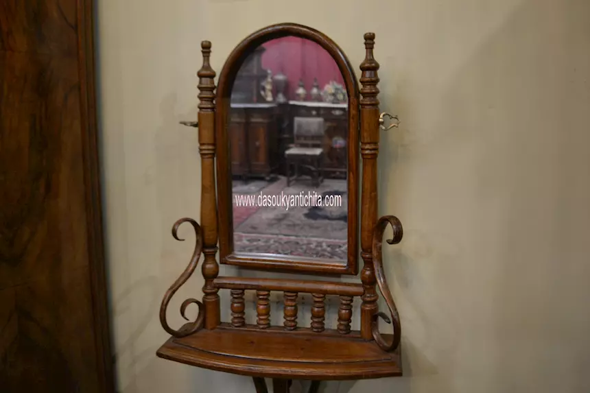 Toilette con specchio basculante stile Thonet, in legno - Foto 6