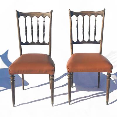 Sedie stile Chiavari anni 50, colore beige, ottimo stato - Foto 2
