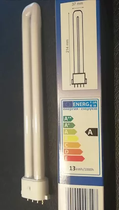 Lampadina neon tipo 2G7 a 4 pin