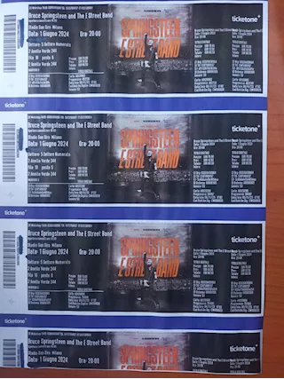 4 tickets Bruce Springsteen 1 June 2024 - Milan Stadium