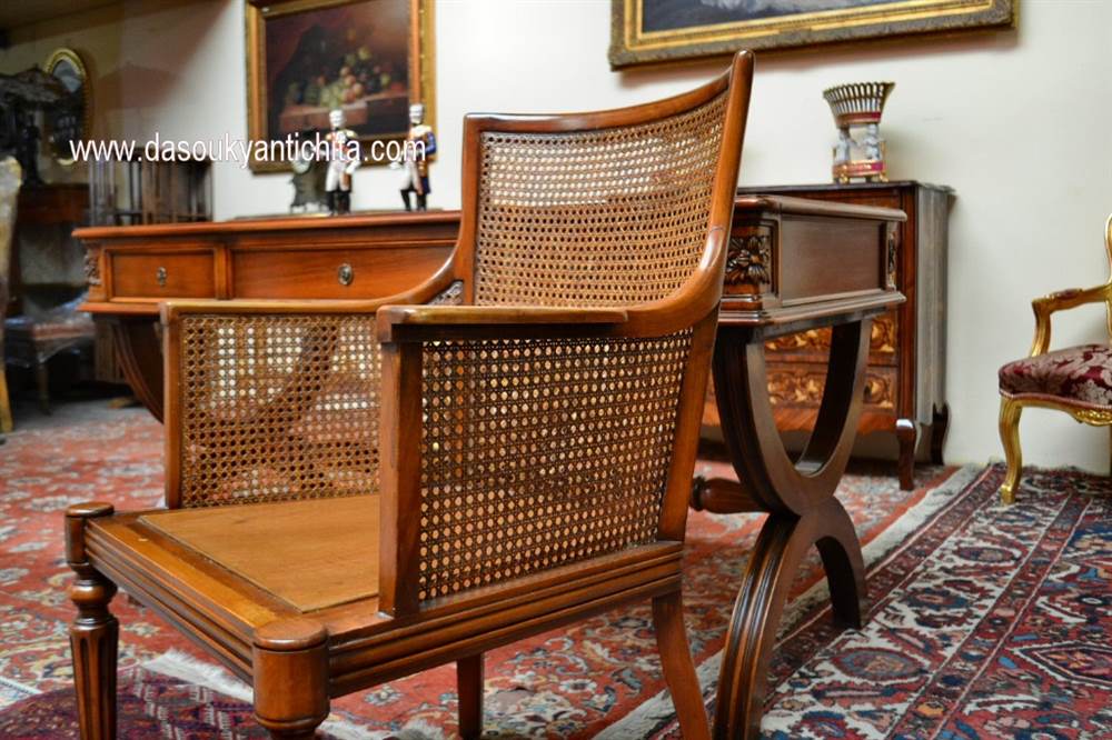 Poltrona inglese Regency inizi del XX secolo, in legno - Foto 10