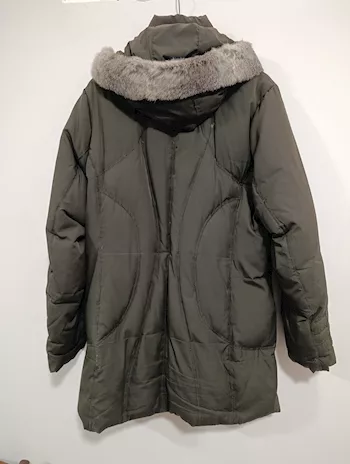 Piumino lungo Modi Moda donna XXL, colore cachi, come nuovo - Anteprima 2