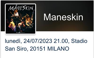 Biglietti concerto Maneskin