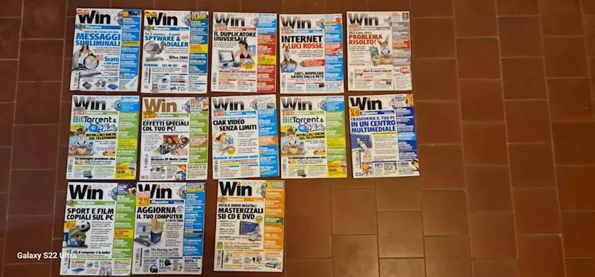 Lotto Di 12 Riviste Win Magazine + 11 CD software allegati