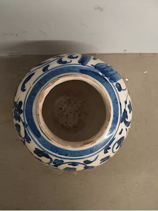 Antico vaso a boccia in maiolica, epoca XVIII sec farmacia, ottimo stato - Foto 2