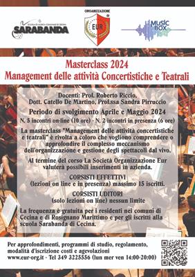 MANAGEMENT DELLE ATTIVITÀ CONCERTISTICHE E TEATRALI