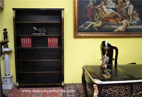Libreria a giorno stile Napoleone III ebanizzata