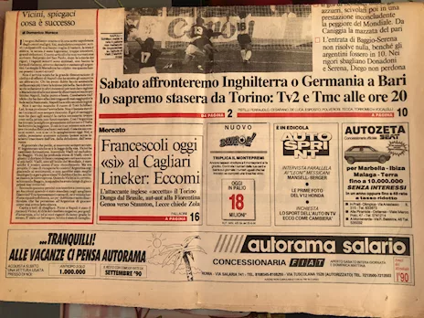Corriere dello Sport anno 1990