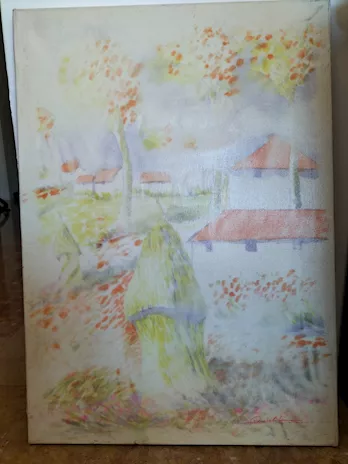 Quadro di Natale Autelitano 70 x 50 tecnica mista