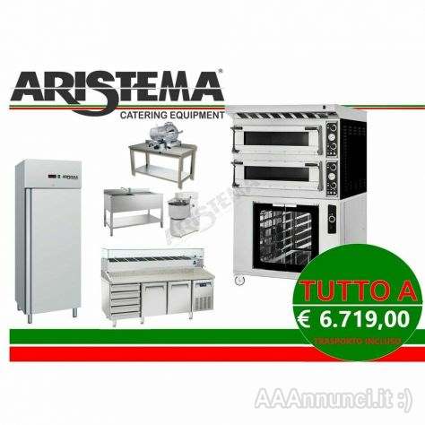 Kit Pizzeria e Forno Elettrico con cappa e cella 9 teglie