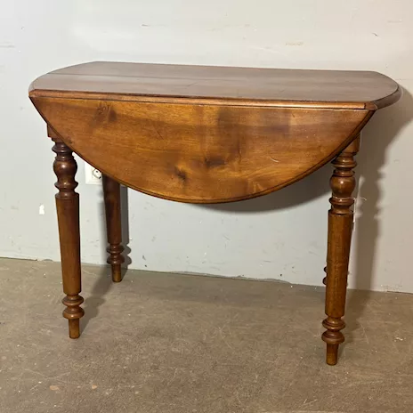 Antico tavolo console rotondo a bandelle Luigi Filippo XIX