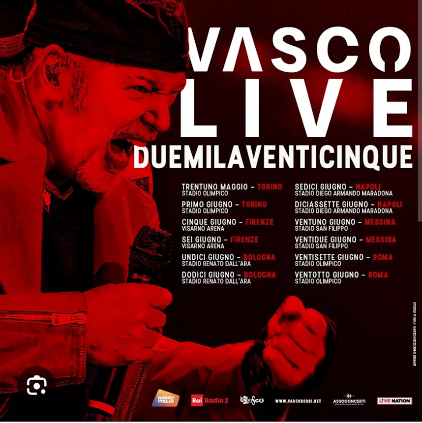 Vasco Rossi 16 giugno Napoli