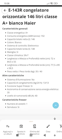 Congelatore orizzontale