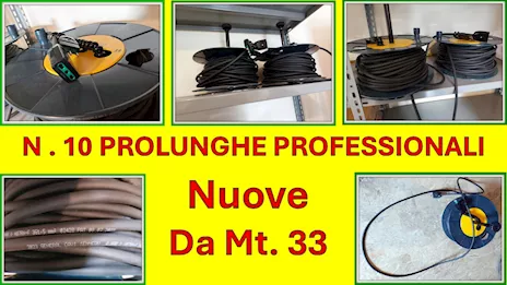 10 Prolunghe Professionali da 33 mt Neoprene H07RN-F 3G1.5