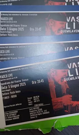 Vasco Rossi a Firenze 5 biglietti