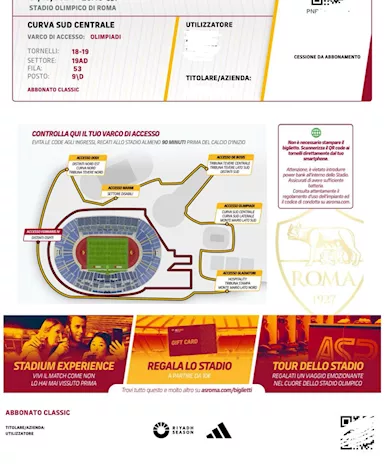 Biglietti Roma-Torino