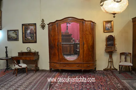 Toilette con specchio basculante stile Thonet, in legno - Anteprima 4