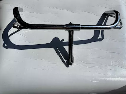 Manubrio cromato per bici donna e uomo con freni a bacchetta
