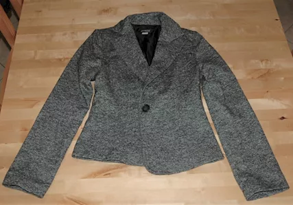 Taglia 44, Giacchetta blazer donna color nero e bianco - Foto 5