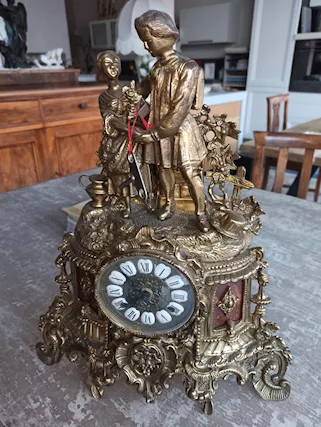 Parigina in bronzo con orologio No - Foto 2