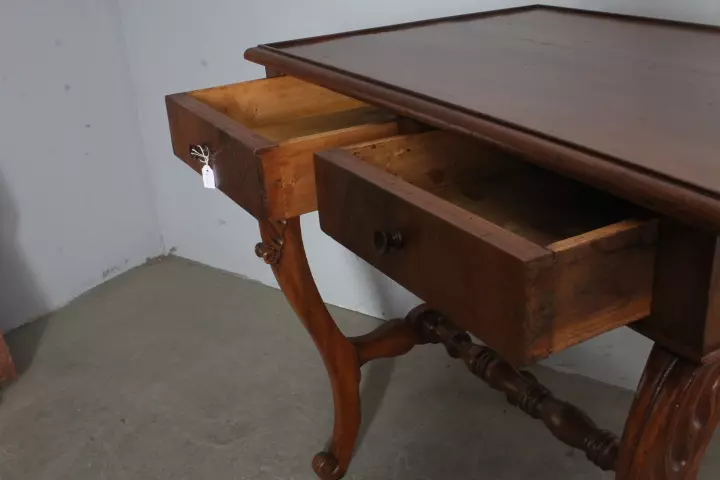Antica scrivania scrittoio Luigi Filippo noce toscano '800 - Foto 3