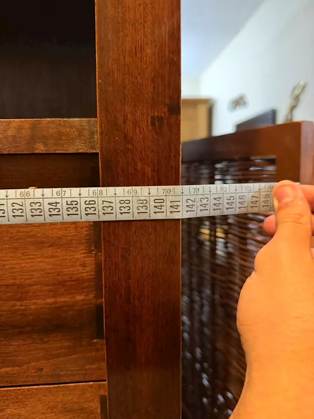 Credenza antica in due corpi con ante a serrande, ottime condizioni - Foto 5