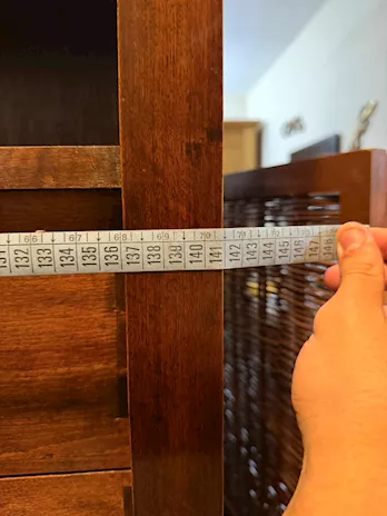 Credenza antica in due corpi con ante a serrande, ottime condizioni - Foto 5